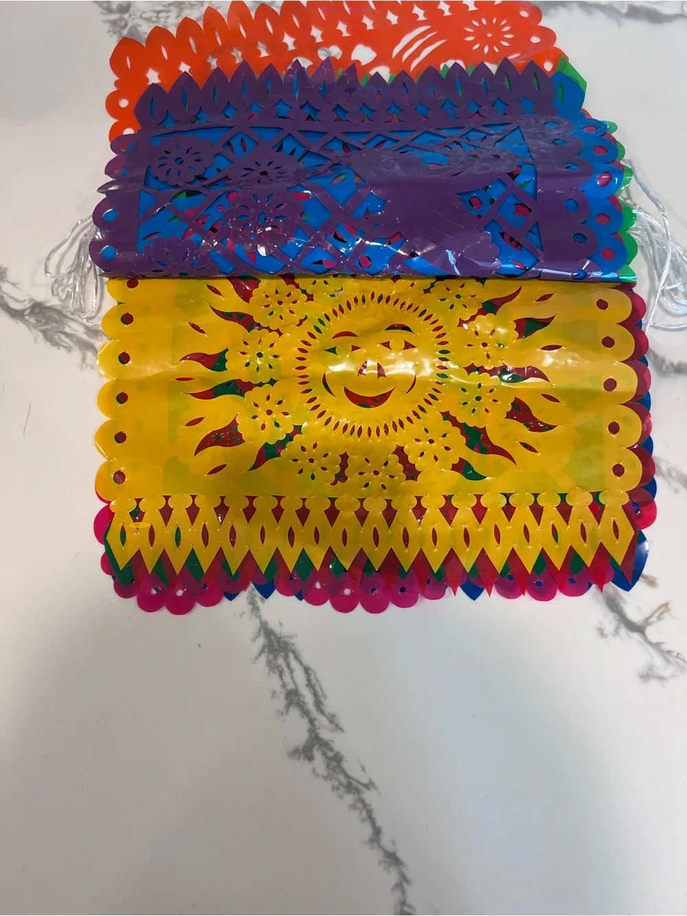 6 Pack Fiesta Banner Each 10 Plastic Papel Picado 5 De Mayo Party Decorations